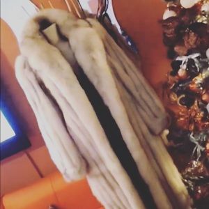 Amazingly white real fox coat for Christmas gift